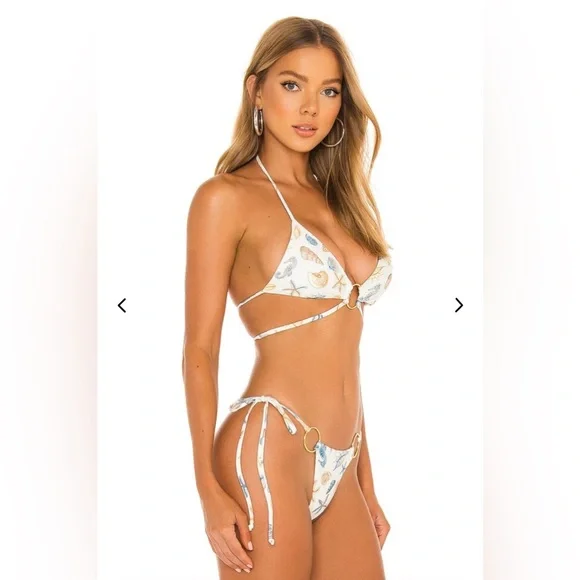 Lovers + Friends Seashell Bikini in Cream - Picture 3 of 7